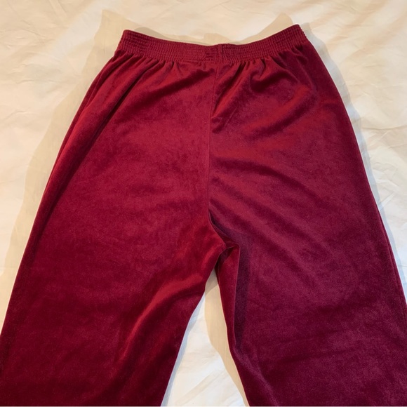 TanJay Wine Color Velour Lounge Pants Women’s Size Petite Small - Picture 6 of 7